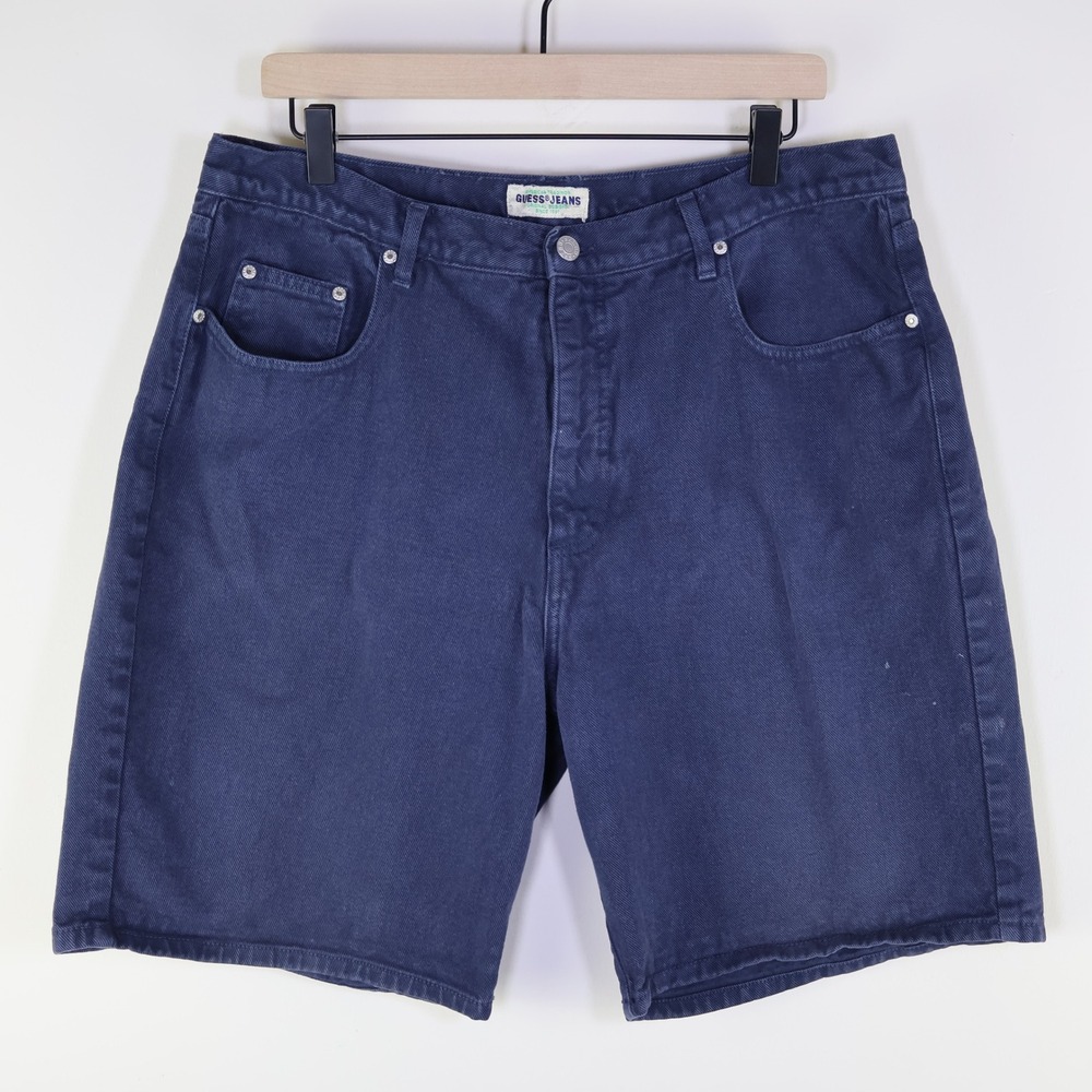 Vintage Guess Jeans Mens 36 Blue Denim Shorts Made in USA 44920-09 Indigo